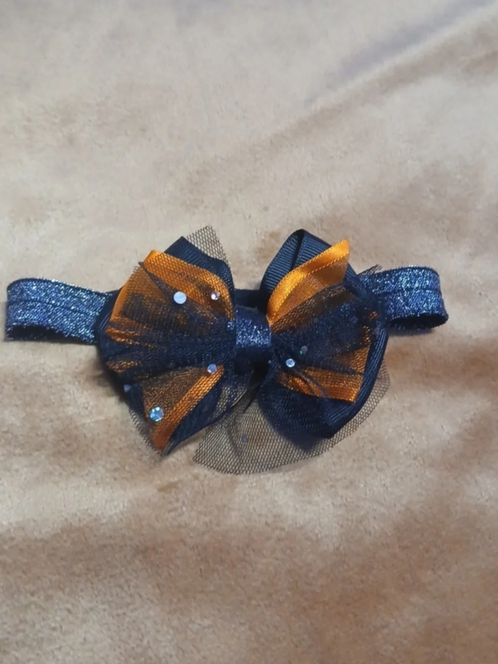 Carter's Orange & Black Striped Halloween Tutu Legging Set